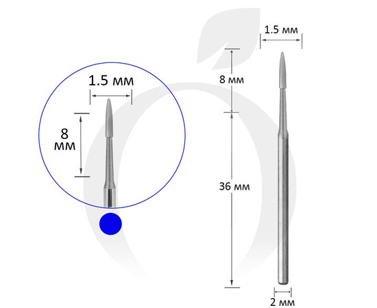 Изображение  Фреза твердосплавная Titan Steel Component Bit 07 пуля 1.5/8 мм