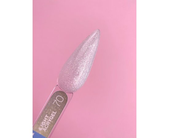 Зображення 2 Рідкий гель моделюючий для нігтів LUNAMoon Light Acrygel №70, 13 мл, Об'єм (мл, г): 13, Варіант: 70, Колір: Білий
