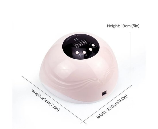 Изображение 2 UV/LED лампа T5 для сушки гель лака и геля LED c дисплеем 72 Вт. Розовый