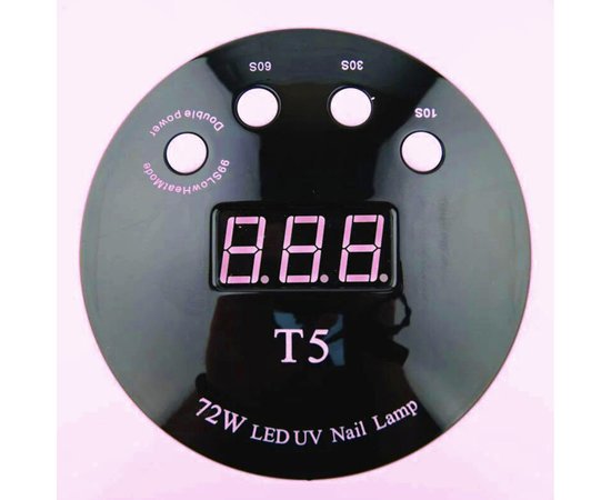 Изображение 8 UV/LED лампа T5 для сушки гель лака и геля LED c дисплеем 72 Вт. Розовый