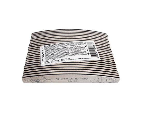Изображение 5 Nail file mineral Staleks Pro EXPERT 40 half moon 100/180 grit, 25 pcs
