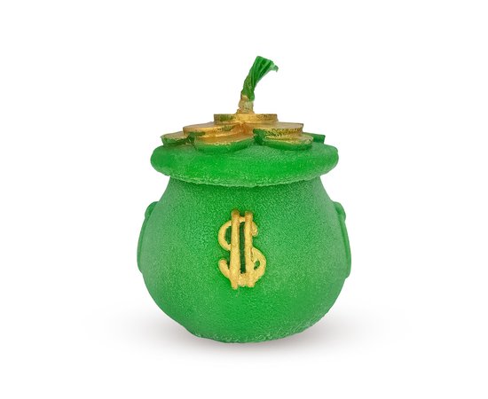 Изображение  Beeswax decorative candle "Money Pot" 6.5x6.5 cm