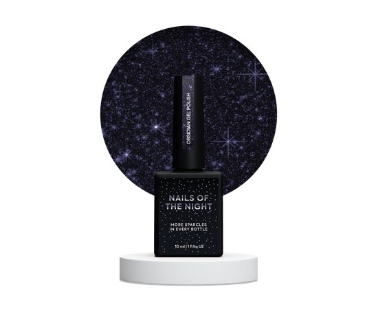 Изображение  Nails of the Night Obsidian gel polish – graphite purple reflective gel nail polish, 10 ml