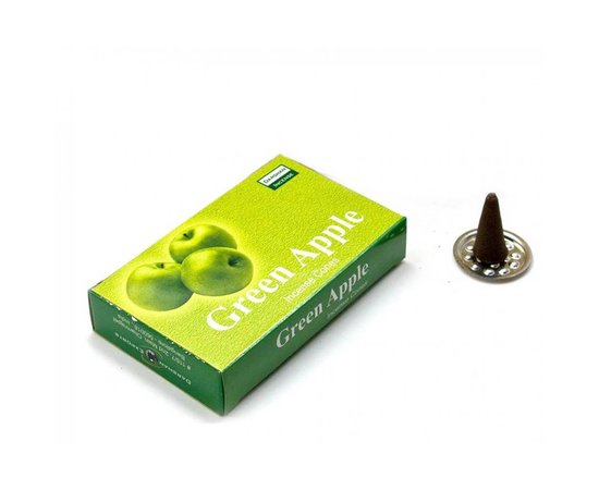 Зображення  Ароматичні конуси Darshan Green Apple, 10 шт