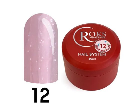 Изображение  Жидкий акрил-гель Roks Light Acryl Gel №12, 30 мл, Объем (мл, г): 30, Цвет: 12