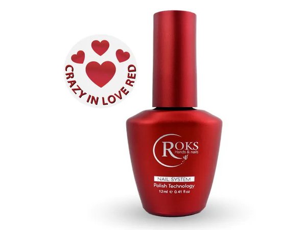 Изображение  Топ с красными сердечками Roks Crazy In Love Red, 12 мл, Объем (мл, г): 12, Цвет: Red