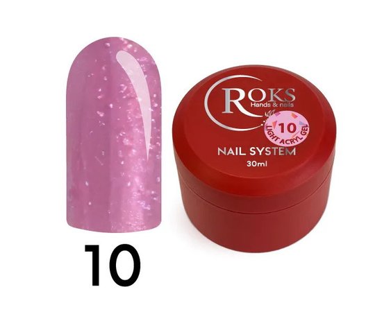 Изображение  Roks Light Acryl Gel №10, 30 ml, Volume (ml, g): 30, Color: 10