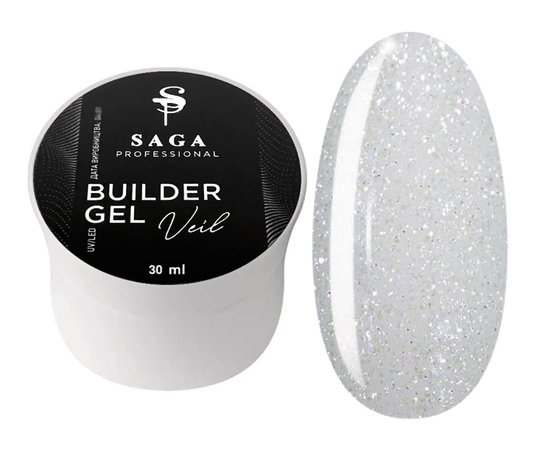 Изображение  Гель для наращивания SAGA Builder Gel Veil №21 молочный, 30 мл, Объем (мл, г): 30, Цвет: 21