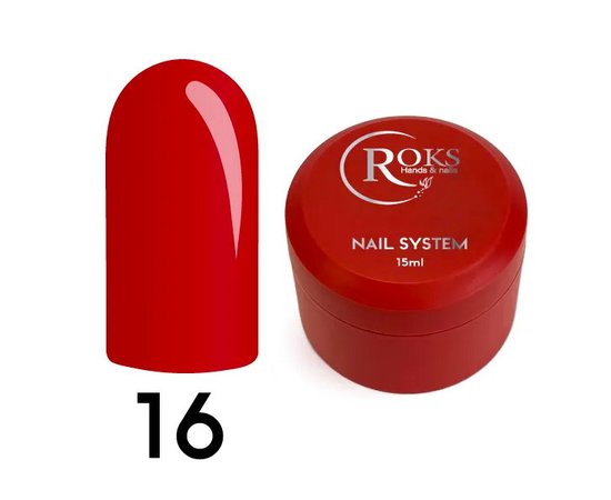 Изображение  Жидкий акрил-гель Roks Light Acryl Gel №16, 15 мл, Объем (мл, г): 15, Цвет: 16