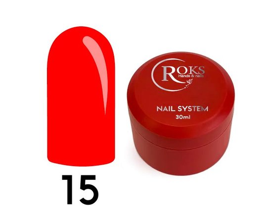 Изображение  Жидкий акрил-гель Roks Light Acryl Gel №15, 30 мл, Объем (мл, г): 30, Цвет: 15