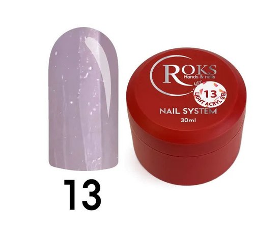 Изображение  Жидкий акрил-гель Roks Light Acryl Gel №13, 30 мл, Объем (мл, г): 30, Цвет: 13