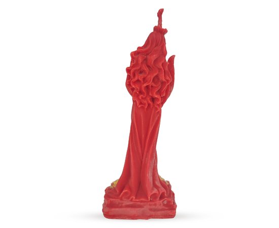 Изображение 2 Свеча из пчелиного воска "Фортуна" красная, 13 см