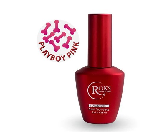 Изображение  Топ Roks Playboy Pink, 8 мл, Объем (мл, г): 8, Цвет: Pink