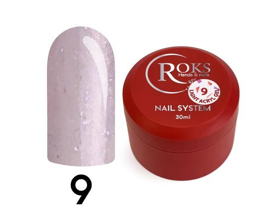 Изображение  Жидкий акрил-гель Roks Light Acryl Gel №9, 30 мл, Объем (мл, г): 30, Цвет: 09