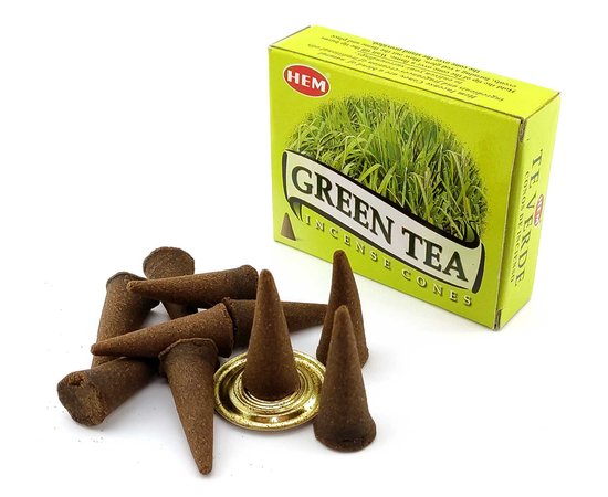 Зображення  Ароматичні конуси HEM Green Tea, 10 шт