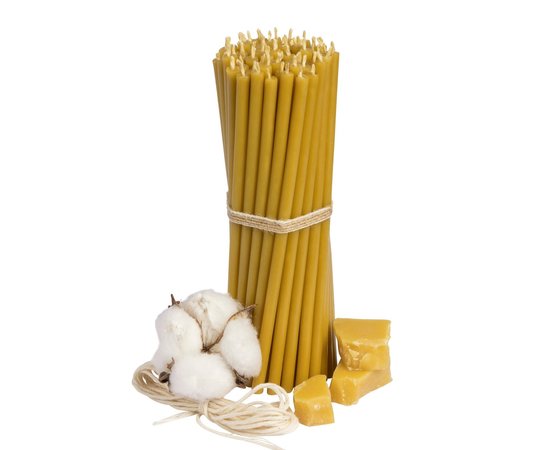 Изображение  Church candle made of beeswax №140 diameter 5 mm, 16 cm, 1 pc, Quantity per package (pcs): 1