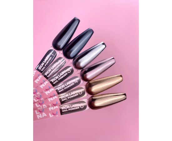 Изображение 8 Комплект втирок для дизайна ногтей LUNAMoon Iron Lady Nail Powder Set, 6 шт
