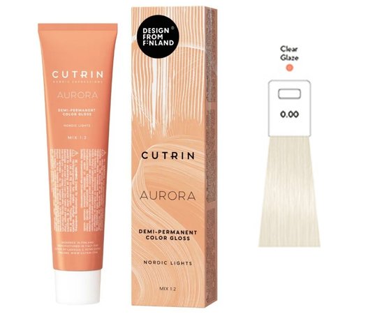 Изображение  Semi-permanent hair dye Cutrin Aurora Nordic Lights 0.00 Clear Glaze (transparent gloss), 60 ml, Volume (ml, g): 60, Color: 0.00