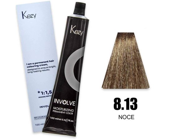 Изображение  Cream hair dye Kezy Involve Color 8.13 Walnut, 100 ml, Volume (ml, g): 100, Color: 8.13