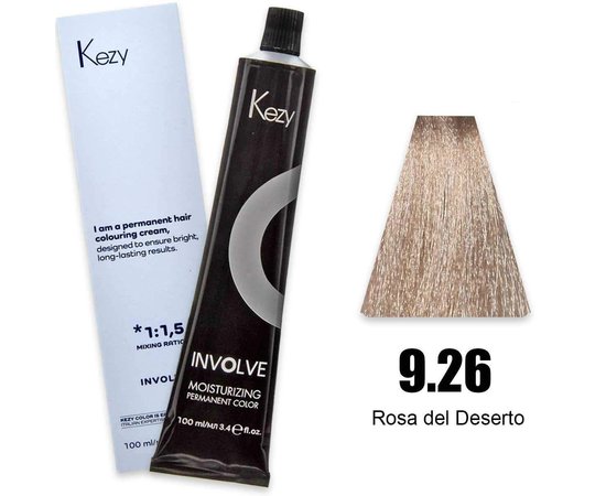 Изображение  Крем-краска для волос Kezy Involve Color 9.26 Desert Rose (пустынная роза), 100 мл, Объем (мл, г): 100, Цвет: 9.26