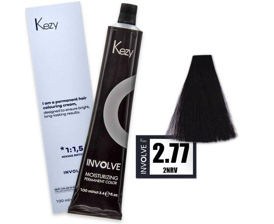 Изображение  Cream hair dye Kezy Involve Color 2.77 Blueberry Brown, 100 ml, Volume (ml, g): 100, Color: 2.77