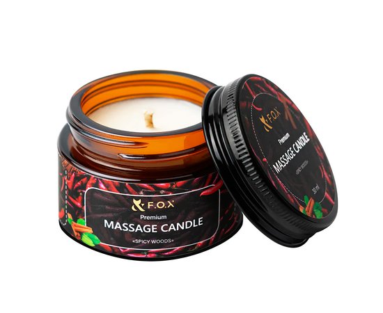 Изображение  Premium massage candle F.O.X Spicy woods, 30 ml