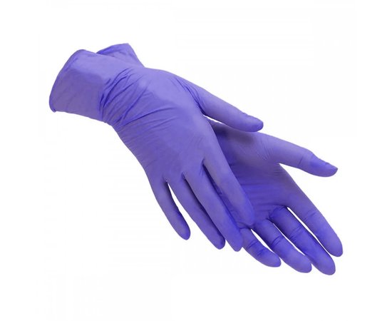 Изображение  Non-sterile powder-free nitrile gloves purple, 100 pcs, S