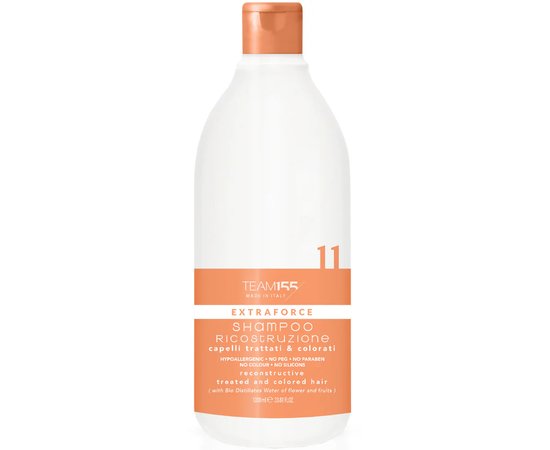 Изображение  Shampoo for restoring dry and damaged hair Team 155 Extraforce 11 Shampoo Treated And Colored Hair, 1000 ml, Volume (ml, g): 1000