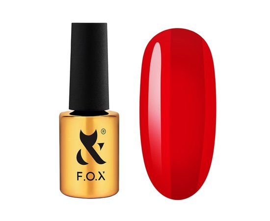 Изображение  Gel polish for nails F.O.X Lipstick Collection №002 Fire Lips bright red, 7 ml, Volume (ml, g): 7, Color: 2