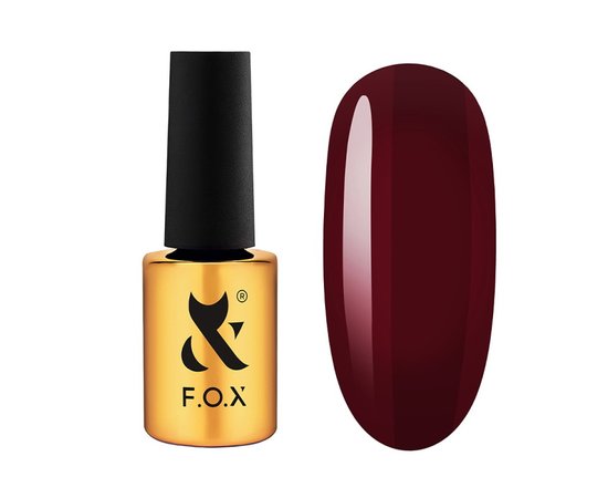 Изображение  Gel polish for nails F.O.X Lipstick Collection №010 Wine Passion dark burgundy, 7 ml, Volume (ml, g): 7, Color: 10