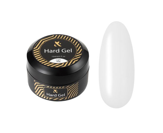 Изображение  Modeling gel for nails F.O.X Hard Gel Cover Light Milk, 15 ml, Volume (ml, g): 15, Color: Light Milk