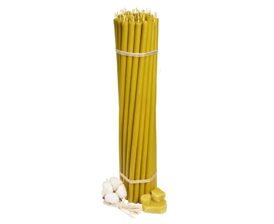 Изображение  Church candle made of beeswax №10 diameter 11 mm, 35.5 cm, 1 pc, Quantity per package (pcs): 1