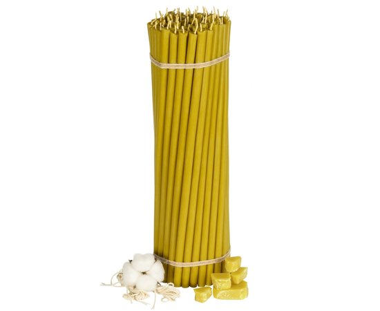 Изображение  Church candle made of beeswax №10 diameter 11 mm, 35.5 cm, 25 pcs, Quantity per package (pcs): 25