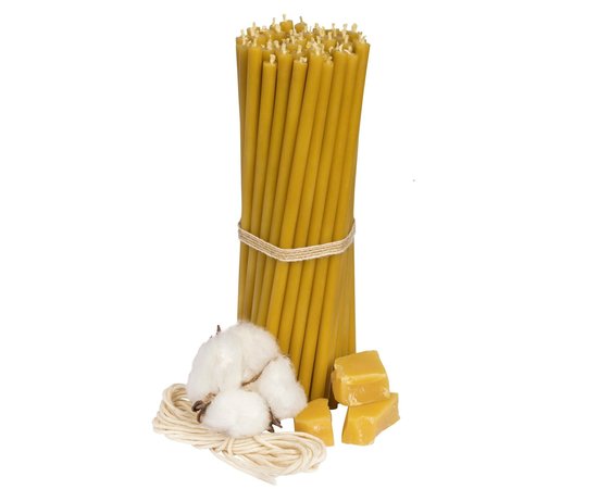 Изображение  Church candle made of beeswax №100 diameter 5.7 mm, 16.5 cm, 1 pc, Quantity per package (pcs): 1