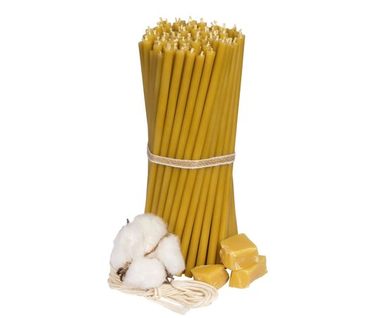 Изображение  Church candle made of beeswax №100 diameter 5.7 mm, 16.5 cm, 50 pcs, Quantity per package (pcs): 50