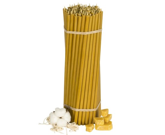 Изображение  Church candle made of beeswax №20 diameter 9.6 mm, 30.5 cm, 50pcs, Quantity per package (pcs): 50