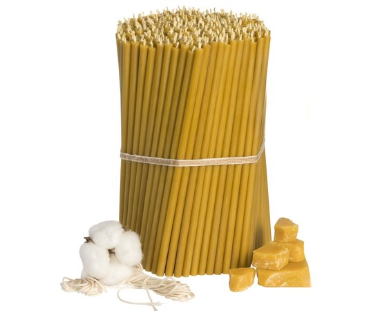 Изображение  Church candle made of beeswax №60 diameter 6.6 mm, 20.5 cm, 100 pcs, Quantity per package (pcs): 100