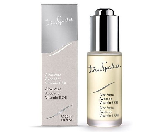 Изображение  Nourishing facial oil with aloe, avocado and vitamin E Dr.Spiller Aloe Vera Avocado Vitamin E Oil, 30 ml