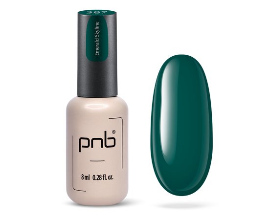 Изображение  Nail Gel Polish PNB 387 Emerald Skyline, 8 ml , Volume (ml, g): 8, Color: 387