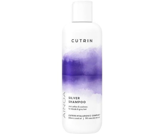 Изображение  Серебряный шампунь Cutrin Ainoa Silver Shampoo для светлых, седых волос, 300 мл