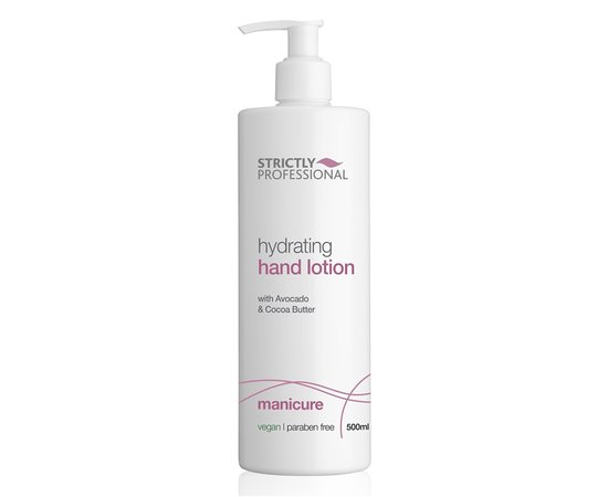 Изображение  Moisturizing hand lotion Bellitas Strictly Prof. Hydrating Hand Lotion with avocado and cocoa butter, 500 мл