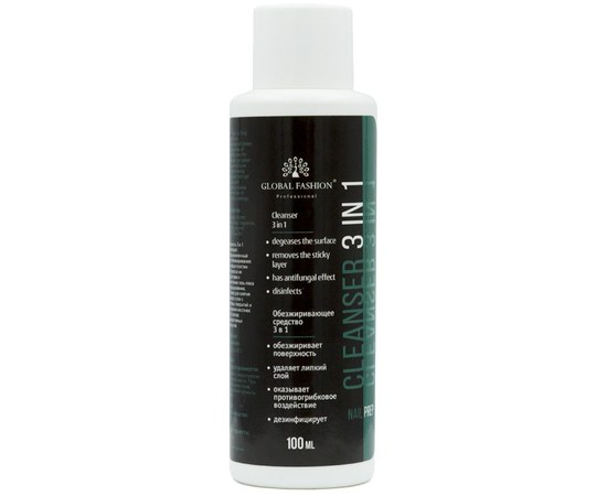 Изображение  Nail degreaser Global Fashion Cleanser 3in1 100 ml