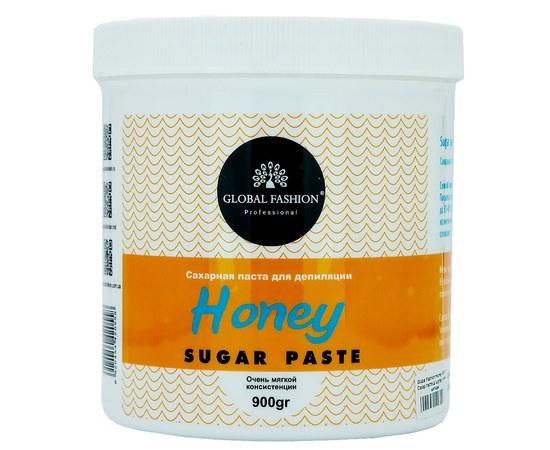 Изображение  Сахарная паста для депиляции Global Fashion 900 г, Honey очень мягкой консистенции