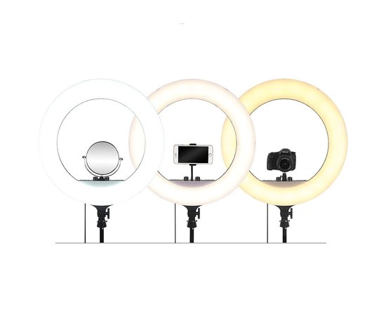 Изображение 4 Кольцевая LED лампа RL-21 на 65Вт. (54 см.), со штативом, 3 креплениями, пульт, сумка