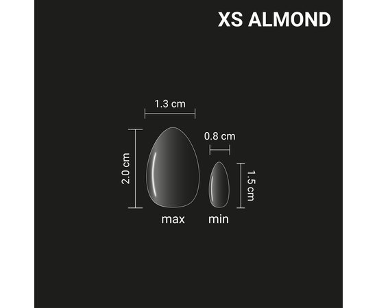 Изображение 3 Adore Professional SPLETNIца SIZE XS Gel Tips Almond, 240 pcs