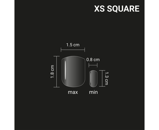 Изображение 3 Adore Professional SPLETNIца SIZE XS Gel Tips Square, 240 pcs