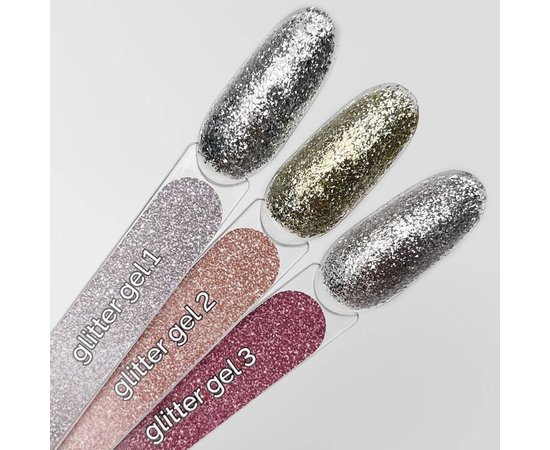 Изображение 2 Touch Glitter Gel №1 silver, 5 ml, Volume (ml, g): 5, Options: 1