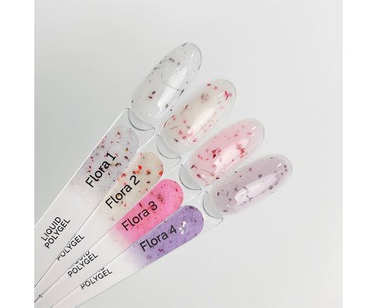 Изображение 3 Полигель с сухоцветами Touch Liquid Polygel Flora 03 светло-розовый, 15 мл, Объем (мл, г): 15, Вариант: 03