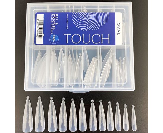 Изображение 3 Верхние формы для наращивания ногтей Touch Nails Forms Oval, 120 шт