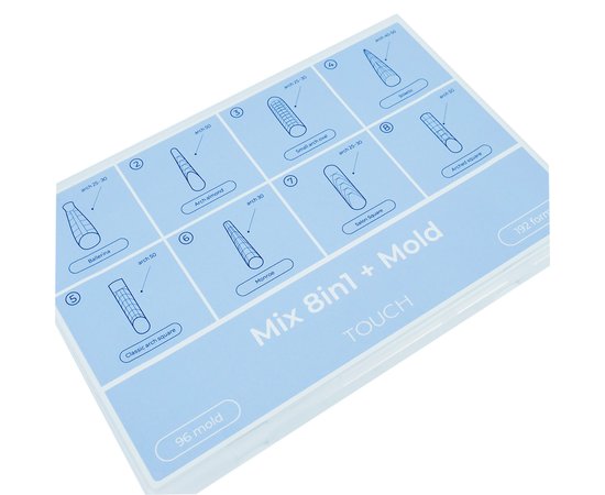 Изображение 5 Верхние формы+молды Touch Nail Forms Mix 8 in 1+Mold, 288 шт